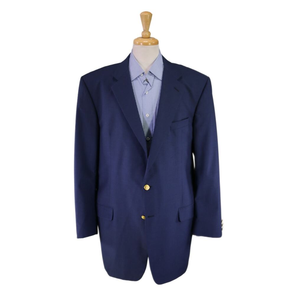 Official PGA Championship Blazer by Hickey Freeman Bobby Jones Navy Blue 46L